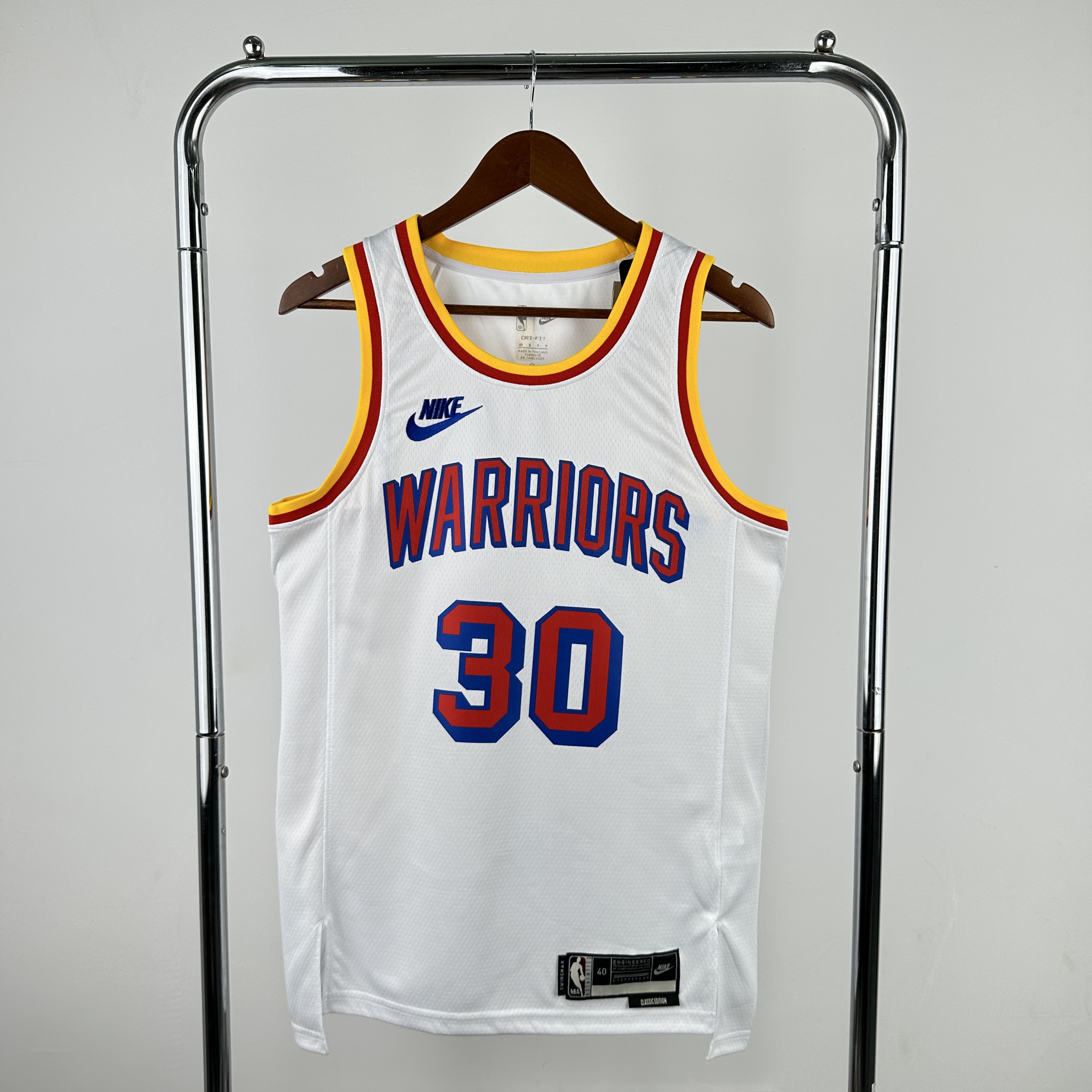 Men Golden State Warriors #30 Curry White Season Throwback Nike 2025 NBA Jersey->nfl hats->Sports Caps